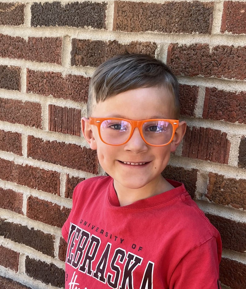 OWL Kids Clear Lens Glasses Protect Child's Eyes UVB UVA Orange - Image 2